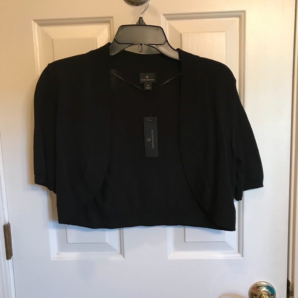 Black Cropped Cardigan